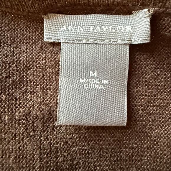 ANN TAYLOR M Tie Front Bolero Silk Blend Layering Y2K Style Minimalist Cardigan - Picture 7 of 8